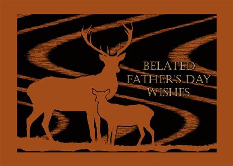Belated Fathers Day Wishes Deer In Field Card Ad Affiliate Rsquo Day Belated