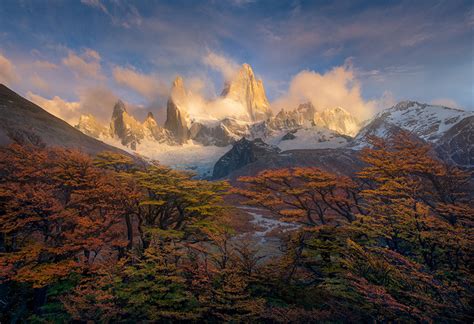 Photos Patagonia South America Nature Autumn Mountain