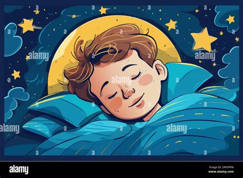 Vector Illustration Of Kid Sleeping And Waking Up Stock Vector Image