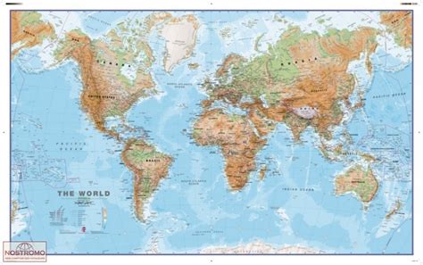Le Monde 130 Physique Carte Murale Maps International Nostromoweb