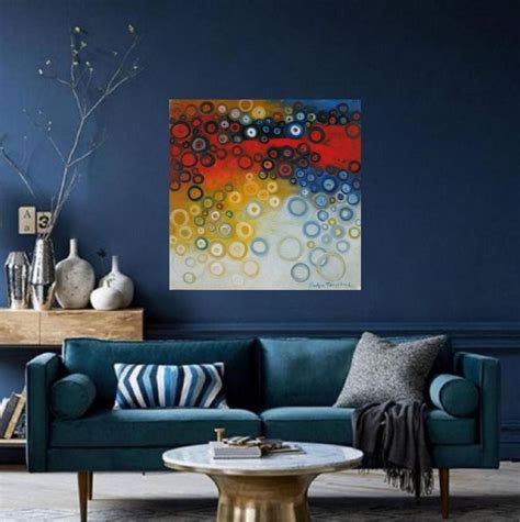 Abstract Art Canvas Extra Large Colorful Wall Art Painting Etsy