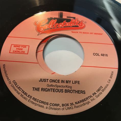 Righteous Brothers Just Once In My Life Vinyl Records Lp Cd On Cdandlp