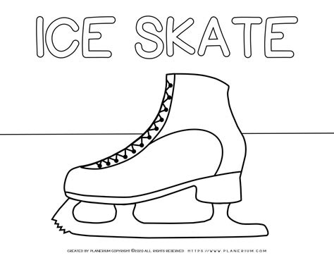 Winter - Coloring pages - Ice Skate | Planerium