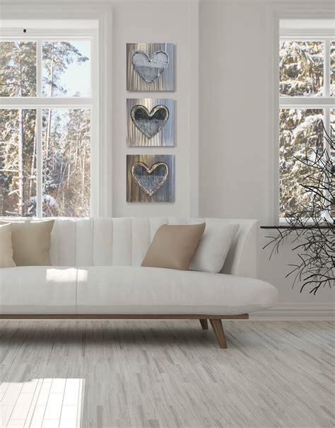 Our decorative ceiling tiles can also be applied to walls as backsplash, wainscoting or to face a kitchen island or the front of a bar or counter as an accent or even as wall art. Love Heart Burnt Copper - Silver Wall Art, Contemporary Art UK