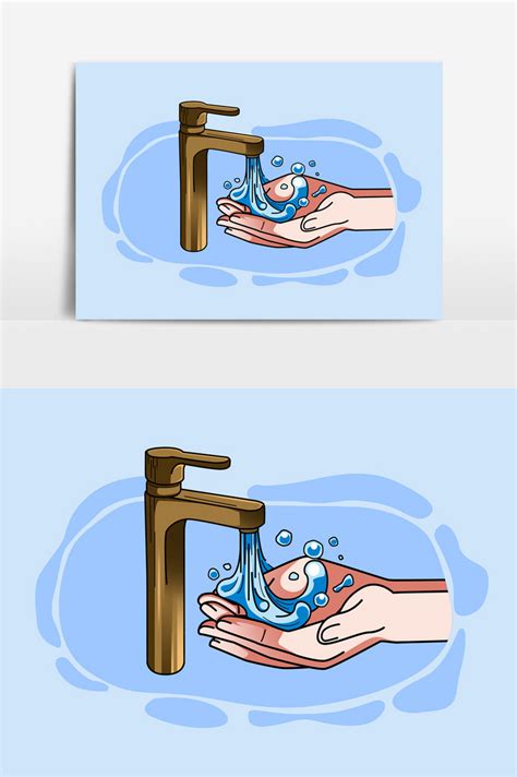 Dilakukan dengan menggosokkan tangan menggunakan cairan antiseptik (handrub) atau dengan air mengalir dan sabun antiseptik (handwash). Gambar Ilustrasi Kartun Cuci Tangan - Gambar Ilustrasi