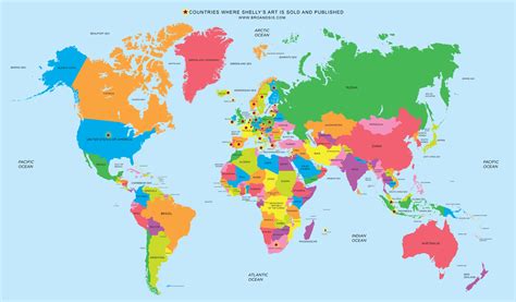Comparative history, political, military, art, science, literature, religion, philosophy. Coloured political map of the world vector - Welcome to ...