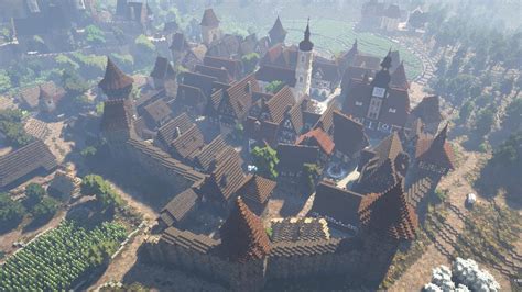 Rich Medieval Town And Castle Minecraft Cinematic Youtube