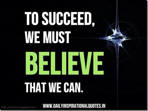Believe We Can Succeed Inspirational Quotes About Success