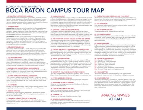 Boca Raton Campus Tour Map Florida Atlantic University