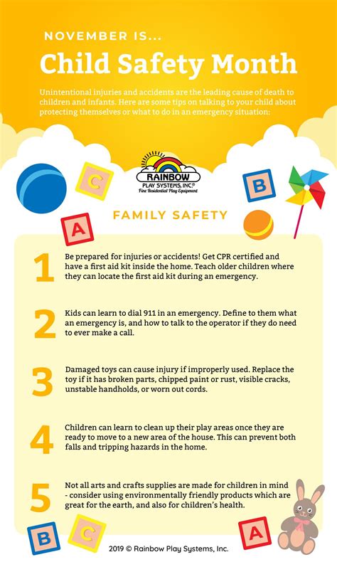 Child Safety Month Tips Rainbow Play Systems