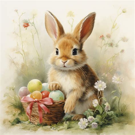 Easter Bunny Rabbit Art Print Free Stock Photo Public Domain Pictures
