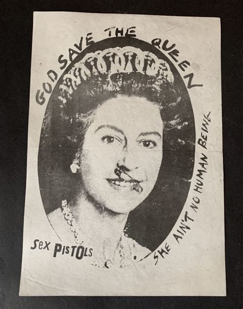 Sex Pistols God Save The Queen 1977 Jamie Reid Designed Handbill