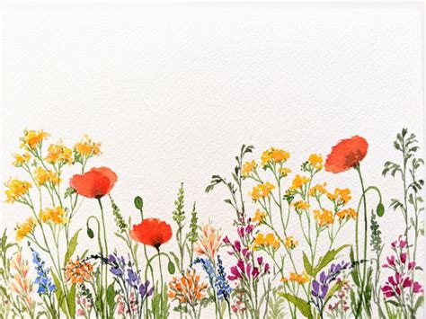 Watercolor Wildflower Meadow Composition And More Sushma Hegde Skillshare Watercolor