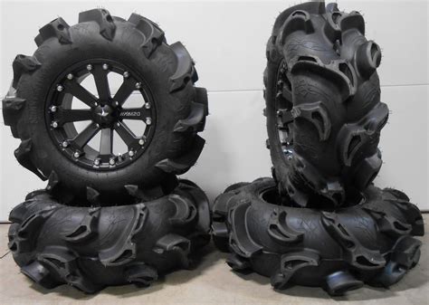 Msa Black Kore 14 Atv Wheels 30 Monster Mayhem Tires Arctic Cat Tbx