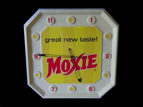 1960s Drink Moxie Great New Taste Diner Advertising Clock