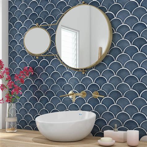 Coles Bay Gloss Blue Fish Scale Mosaic Tiles 259x273 The Tile Collective
