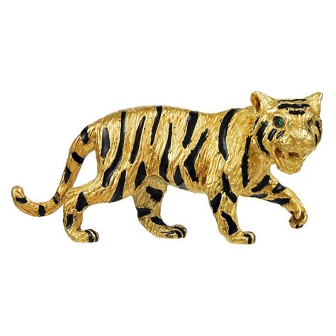 Figural Tiger Pin At 1stdibs