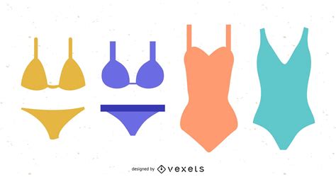 Descarga Vector De Ilustración Vectorial De Trajes De Baño Y Bikinis