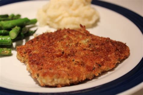 Rub the chops with spices and a little bit of flour. Near to Nothing: Breaded Pork Chops