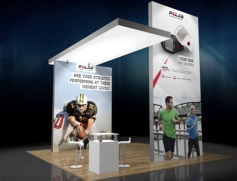 Modern 20x20 Island Led Light Box Trade Show Rental Booth Features