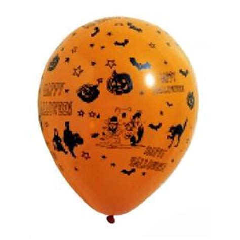Truc A Dessiner Sur Un Ballon De Baudruche Halloween - 8 ballons de baudruche orange Halloween ø 29cm - Festi Fiesta