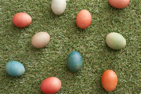 Ten Colorful Easter Eggs Placed Gently On Grass Creative Commons Stock