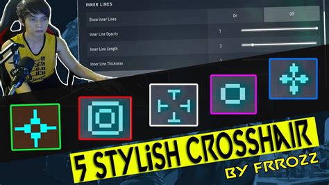 5 Best Stylish Crosshair Valorant Perfect Headshot Settings Youtube