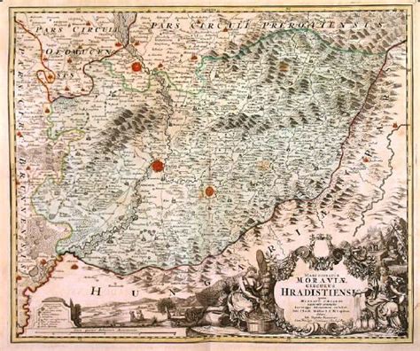 Marchionatus Moraviae Circulus Hradistiensis Detailed Map Of Moravia