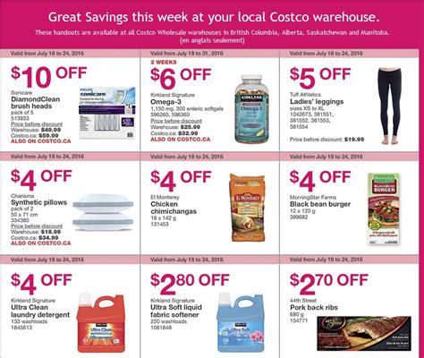 West Costco Sales Items For July 18 24 2016 For Bc Alberta