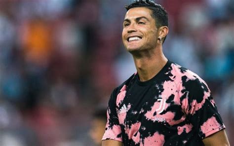 Cristiano Ronaldo Cr7 Is Wearing Pink Black Sports Dress Standing In
