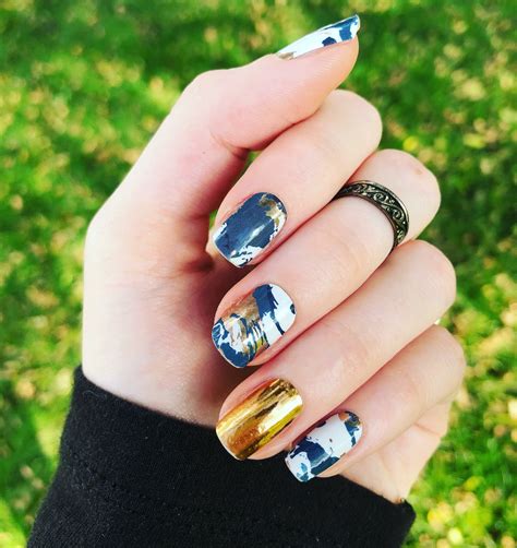 Using the same technique as for the snake skin nails, you can take an old piece of lace, wrap it around your nail, and dab the nail polish. Metallic nail art is super easy to DIY using Jamberry nail wraps. No mess, no dry time. Design ...