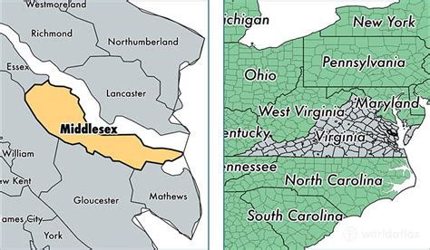 Middlesex County Virginia Map Of Middlesex County Va Where Is Middlesex County