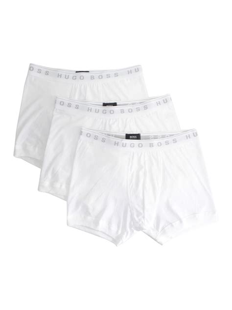 Hugo Boss Mens 3 Pairs Stretch White Cotton Boxer Briefs Underwear Sz