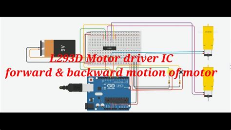 How To Use L293d Motor Driver Ic With Arduino Youtube