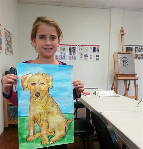 Dog Watercolor On Paper By A 7 Year Old Student Art Plus Academy