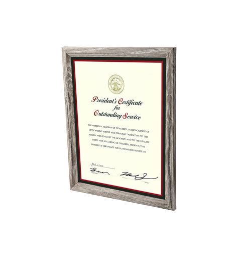 Document Frame Grey Made To Display Certificates 85x11 Inch