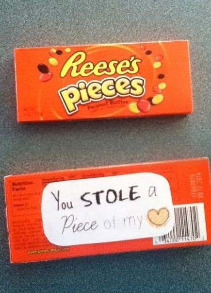 Reeses Pieces Candy Pun You Stole A Piece Of My Heart Diy Ts