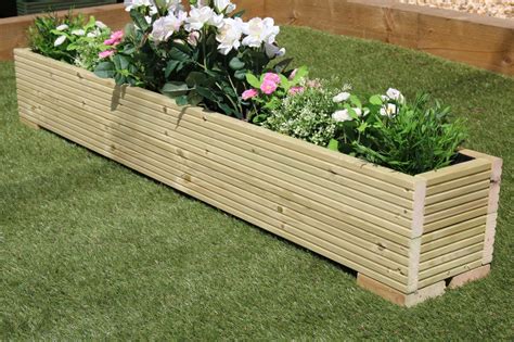 Pine Decking 5ft Wooden Planter Box 150x22x23 Cm Great For