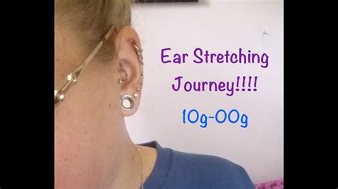 My Ear Stretching Journey To A 00g 10mm Youtube