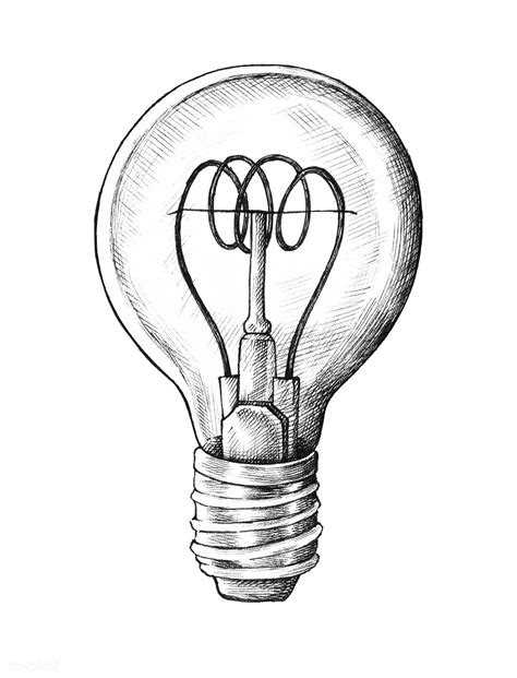 Hand Drawn Light Bulb Illustration Free Image By Rawpixel Com Noon Light Bulb Art Drawing