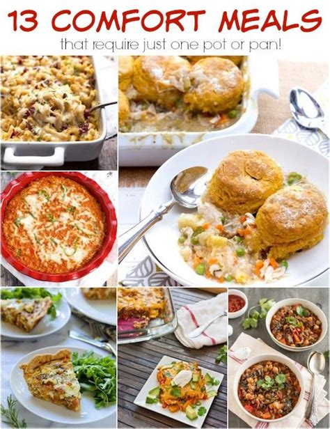 The Best One Pot Comfort Meals Comfort Food Meals Dinner Dishes