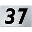 Number 37 Contemporary House Plaque Brusher Aluminium Modern Door Sign