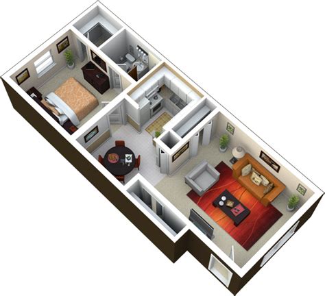 Modern homes under 65 square metres. 1 bedroom | 1 bath | 700 sq ft This is a great floor plan ...