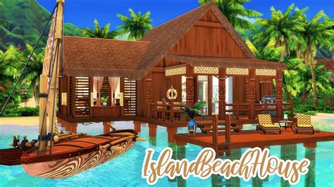 Tropical Beach House ⛵️ The Sims 4 Island Living Speed Build Youtube