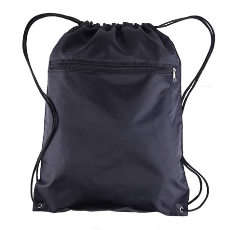 Wholesale Drawstring Bags Polyester Backpacks With Front Zipper Pocket