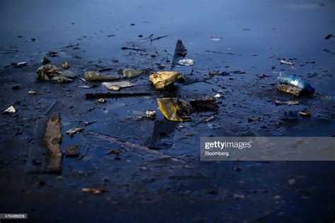 Garbage Floats Near Fundao Island In Guanabara Bay In Rio De Janeiro