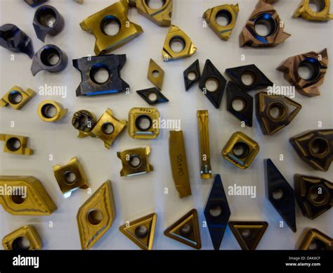 Selection Of Various Carbide Tool Bits Inserts For Lathe Metal