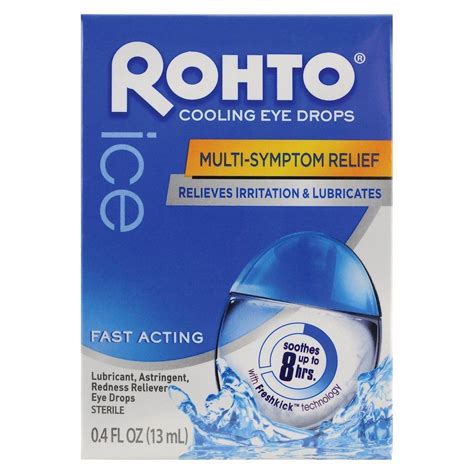 Rohto Ice All In One Multi Symptom Relief Cooling Eye Drops Oz