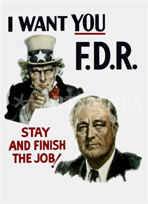 I Want You Fdr Uncle Sam Wwii Poster Malerei Als Poster Und