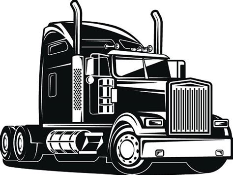 Semi Truck Clipart Black And White 10 Free Cliparts Download Images